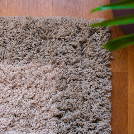 Hoogpolige Vloerkleden - Hoogpolig vloerkleed Pilo groen/beige polyester Interieur05 - Vloerkledenloods