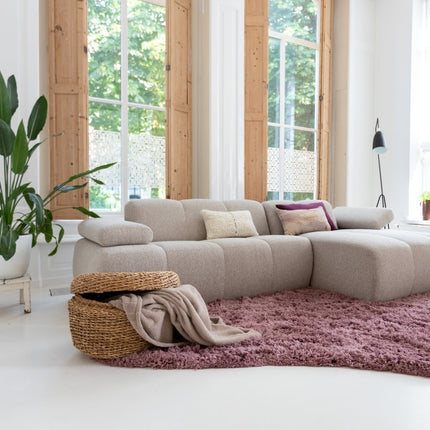 Hoogpolige Vloerkleden - Organisch hoogpolig vloerkleed Pilo Darkpink Polyester Interieur05 - Vloerkledenloods