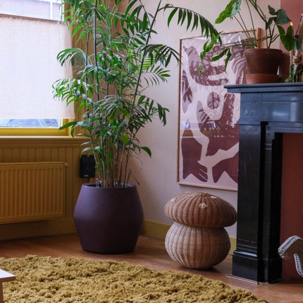 Hoogpolige Vloerkleden - Organisch hoogpolig vloerkleed Pilo olijfgroen polyester - Vloerkledenloods