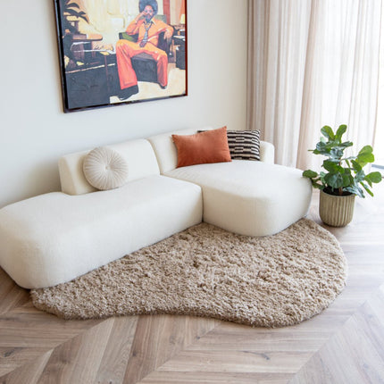 Hoogpolige Vloerkleden - Organisch hoogpolig vloerkleed Pilo taupe polyester Interieur05 - Vloerkledenloods