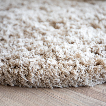 Hoogpolige Vloerkleden - Organisch hoogpolig vloerkleed Pilo taupe polyester Interieur05 - Vloerkledenloods