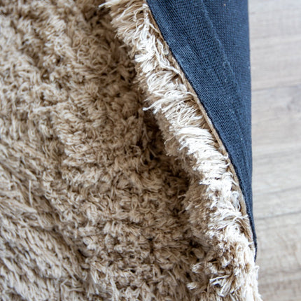 Hoogpolige Vloerkleden - Organisch hoogpolig vloerkleed Pilo taupe polyester Interieur05 - Vloerkledenloods