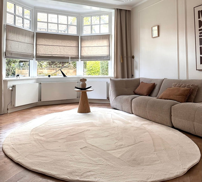 Hoogpolige Vloerkleden - Organisch zacht hoogpolig vloerkleed Lux creme - Vloerkledenloods