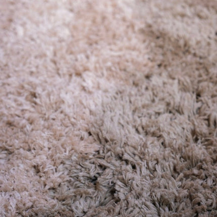 Hoogpolige Vloerkleden - Rond hoogpolig vloerkleed Pilo groen/beige polyester Interieur05 - Vloerkledenloods