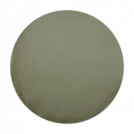Hoogpolige Vloerkleden - Rond zacht hoogpolig Vloerkleed Lux groen - Vloerkledenloods