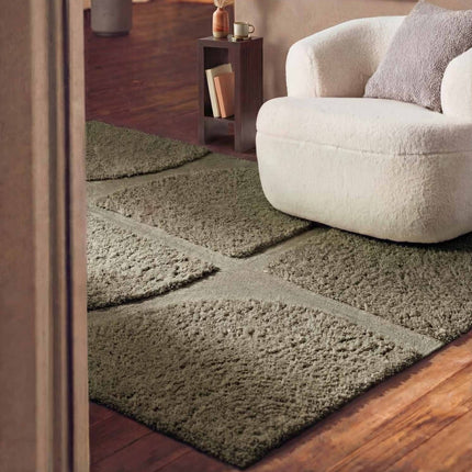 Hoogpolige vloerkleden - Ted Baker Lambeth hoogpolig vloerkleed Jasper Groen - Vloerkledenloods