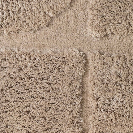 Hoogpolige vloerkleden - Ted Baker Lambeth rond hoogpolig vloerkleed Jasper Beige - Vloerkledenloods