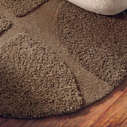 Hoogpolige vloerkleden - Ted Baker Lambeth rond hoogpolig vloerkleed Jasper Bruin - Vloerkledenloods