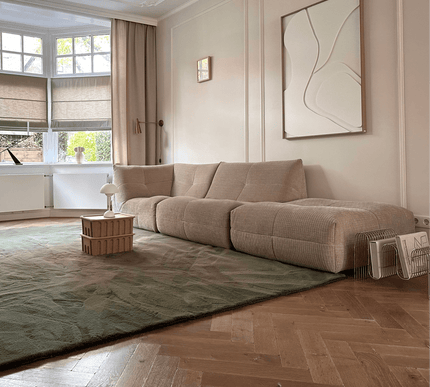 Hoogpolige Vloerkleden - Zacht hoogpolig vloerkleed Lux groen - Vloerkledenloods