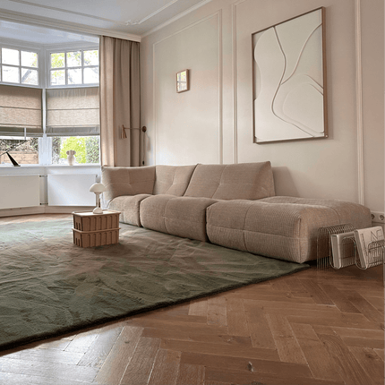 Hoogpolige Vloerkleden - Zacht hoogpolig vloerkleed Lux groen - Vloerkledenloods