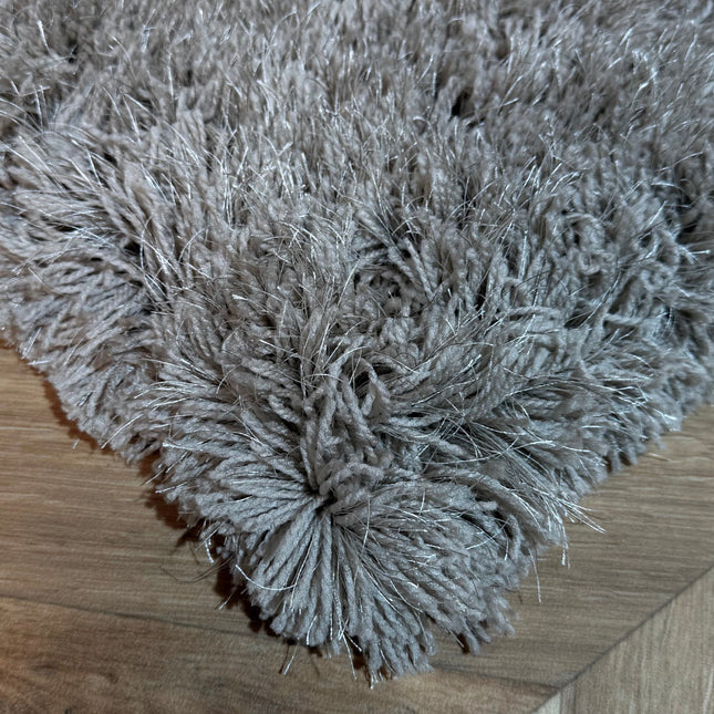 Hoogpolig vloerkleed Nika ivoor/taupe polyester - Interieur05