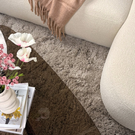 Hoogpolig vloerkleed Nika zand polyester - Interieur05