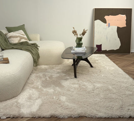Hoogpolig vloerkleed Furr beige - Interieur05