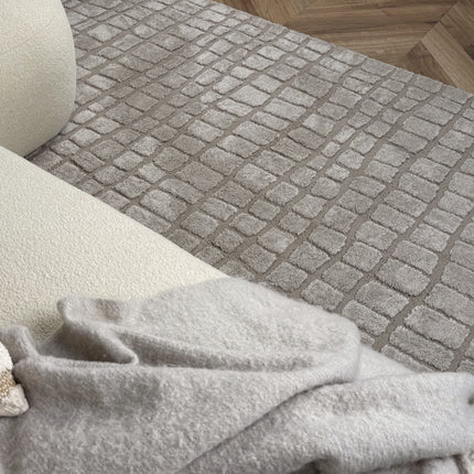 Scandinavisch vloerkleed Malin zand