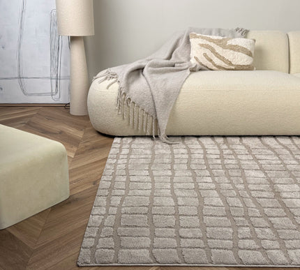Scandinavisch vloerkleed Malin zand