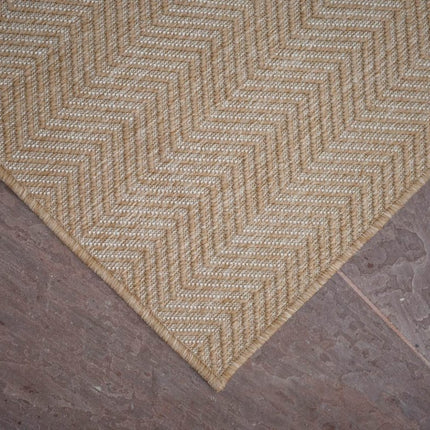 Jute buitenkleed Naturel ZigZag - Vloerkledenloods