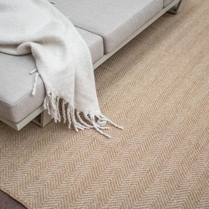 Jute buitenkleed Naturel ZigZag - Vloerkledenloods