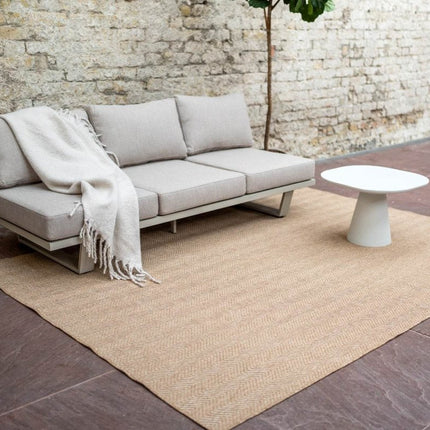Jute buitenkleed Naturel ZigZag - Vloerkledenloods