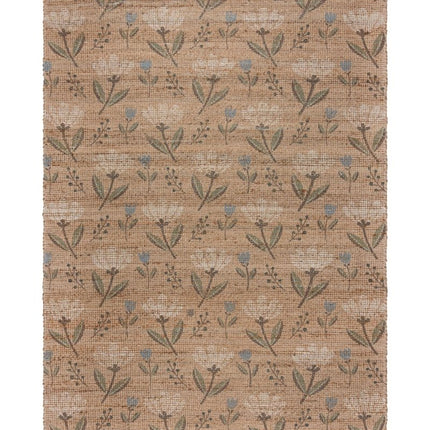 Jute vloerkleden - Flair Rugs vloerkleed Arriana Jute Floral Naturel - Vloerkledenloods