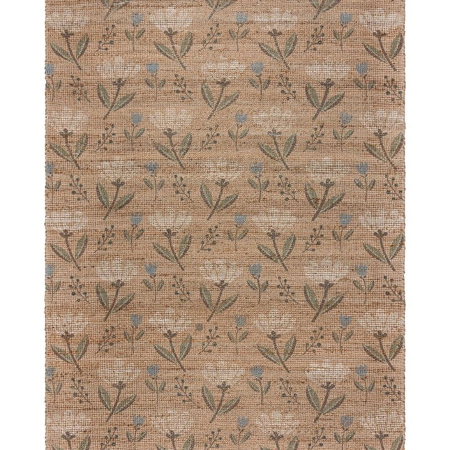 Jute vloerkleden - Flair Rugs vloerkleed Arriana Jute Floral Naturel - Vloerkledenloods