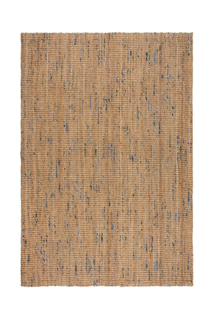Jute vloerkleden - Flair Rugs vloerkleed Jute Boucle Naturel Blauw - Vloerkledenloods