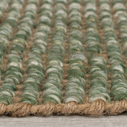 Jute vloerkleden - Flair Rugs vloerkleed Jute Ombre Groen - Vloerkledenloods
