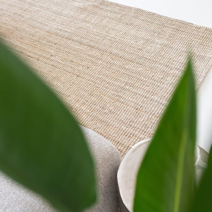 Jute vloerkleden - Jute vloerkleed Mumbai Licht Naturel/Creme Interieur05 - Vloerkledenloods