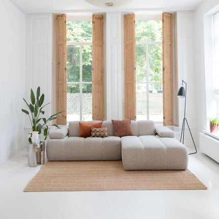 Jute vloerkleden - Jute vloerkleed Mumbai Naturel Interieur05 - Vloerkledenloods