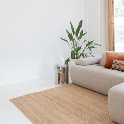 Jute vloerkleden - Jute vloerkleed Mumbai Naturel Interieur05 - Vloerkledenloods