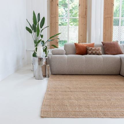 Jute vloerkleden - Jute vloerkleed Mumbai Naturel Interieur05 - Vloerkledenloods
