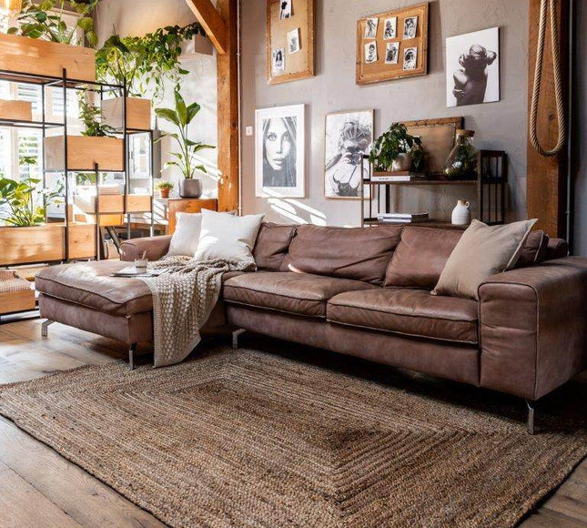 Jute Vloerkleed Rechthoek Naturel - Vloerkledenloods
