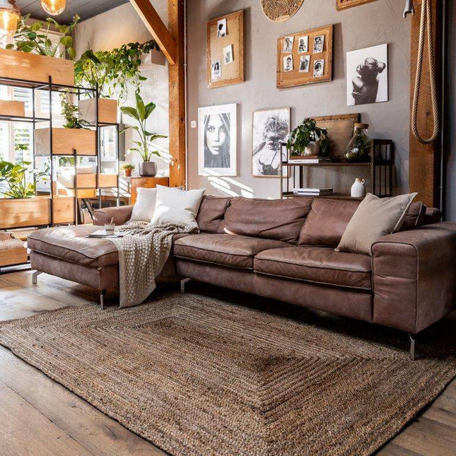 Jute Vloerkleed Rechthoek Naturel - Vloerkledenloods
