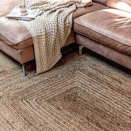 Jute Vloerkleed Rechthoek Naturel - Vloerkledenloods