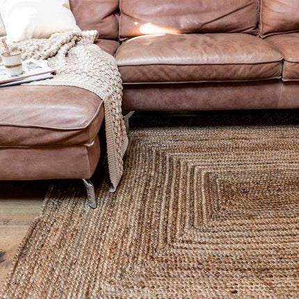 Jute Vloerkleed Rechthoek Naturel - Vloerkledenloods
