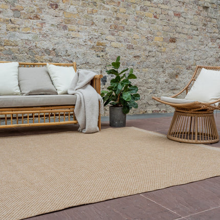 Jute buitenkleed Naturel Border