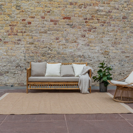 Jute buitenkleed Naturel Border