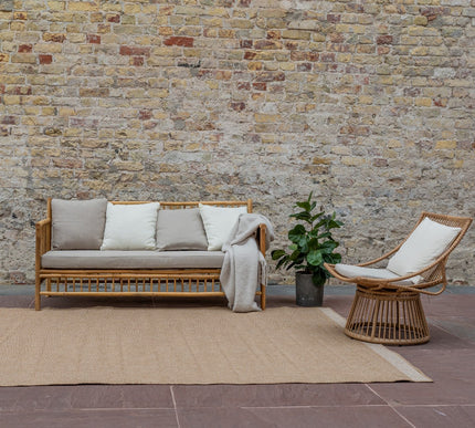 Jute buitenkleed Naturel Border