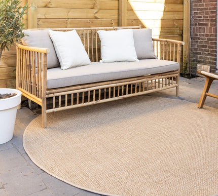 Rond Buitenkleed Jute Excellent Outdoor Bruin