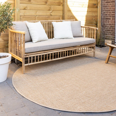 Rond Buitenkleed Jute Excellent Outdoor Bruin