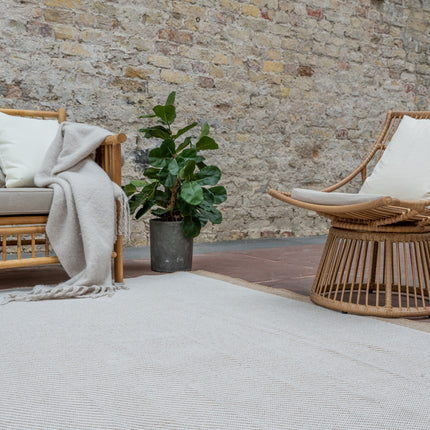 Jute buitenkleed Naturel Border