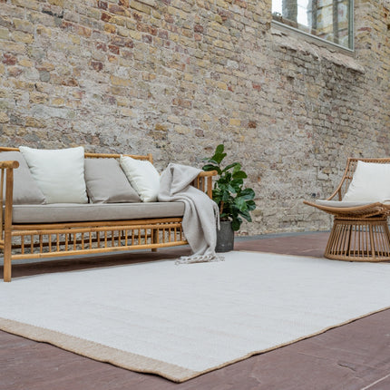 Jute buitenkleed Naturel Border