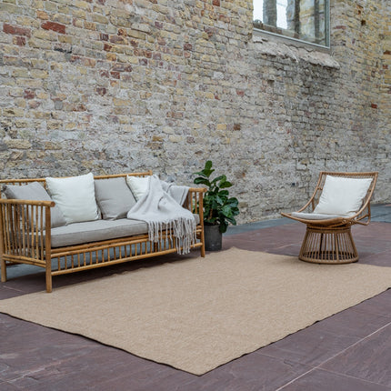 Jute buitenkleed Naturel Uni