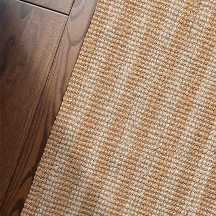 Juten vloerkleden - Elle Decoration Harvest jute vloerkleed Amber Naturel Ivoor/Goud - Vloerkledenloods