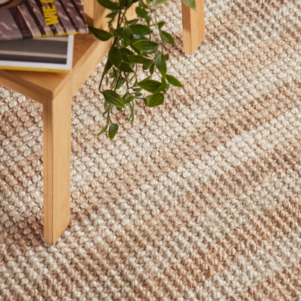 Juten vloerkleden - Elle Decoration Harvest jute vloerkleed Amber Naturel Ivoor/Goud - Vloerkledenloods