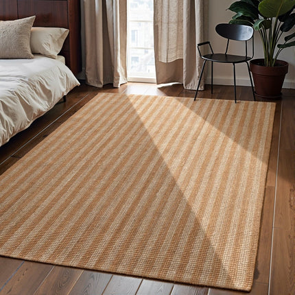 Juten vloerkleden - Elle Decoration Harvest jute vloerkleed Amber Naturel Ivoor/Goud - Vloerkledenloods
