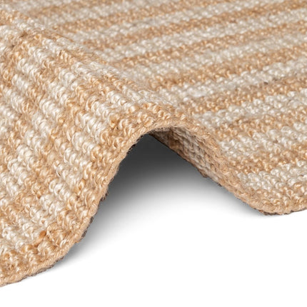 Juten vloerkleden - Elle Decoration Harvest jute vloerkleed Amber Naturel Ivoor/Goud - Vloerkledenloods