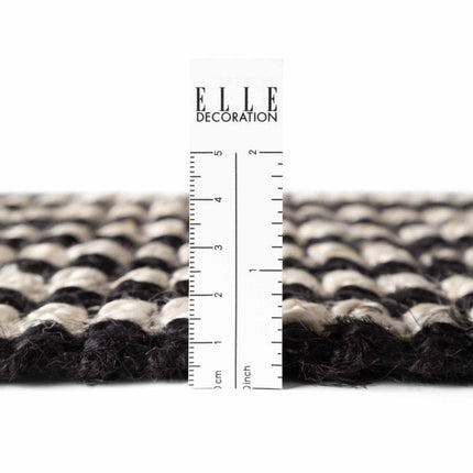 Juten vloerkleden - Elle Decoration Harvest jute vloerkleed Ebony Naturel Ivoor/Zwart - Vloerkledenloods