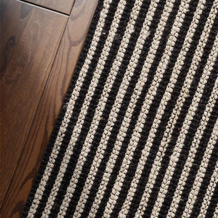 Juten vloerkleden - Elle Decoration Harvest jute vloerkleed Ebony Naturel Ivoor/Zwart - Vloerkledenloods