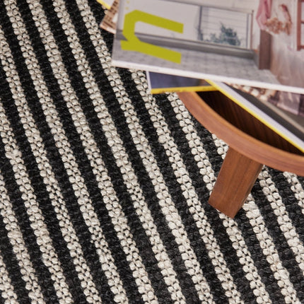 Juten vloerkleden - Elle Decoration Harvest jute vloerkleed Ebony Naturel Ivoor/Zwart - Vloerkledenloods