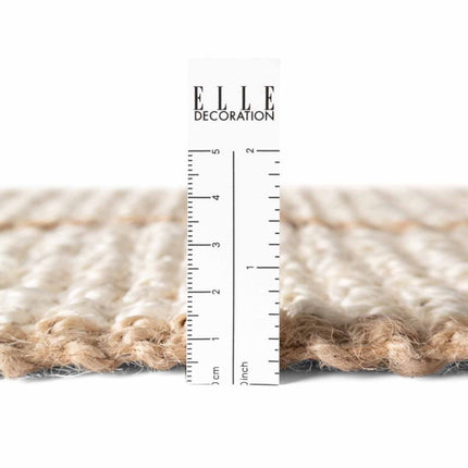 Juten vloerkleden - Elle Decoration Harvest jute vloerkleed Sierra Naturel Ivoor/Goud - Vloerkledenloods